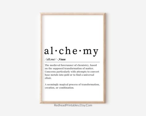 Alchemy Definition Printable Wall Art, Alchemy Dictionary Print, Alchemy Wall Art, Alchemy Decor, Chemistry, Witchcraft, Alchemist Gift https://etsy.me/3tmwWre Alchemy Definition, Alchemy Decor, History Classroom, Dictionary Prints, History Quotes, Lawyer Gifts, History Humor, Teacher Printable, History Teachers