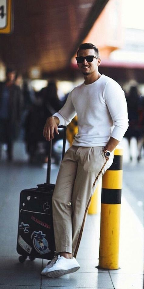 Airport Outfit Summer, Travel Fashion Winter, Winter Travel Outfit, Mens Fashion Edgy, Outfit Chic, Mens Fashion Blog, Mens Travel, Travel Outfit Summer, Mens Fashion Urban