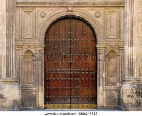 Wooden Gate, Old Wooden Doors, Cool Doors, Wooden Gates, Wooden Doors, Old Town, Wall Design, The Wall, Tall Cabinet Storage