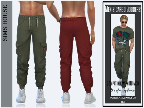 Sims 4 Cc Men Joggers, Sims 4 Mens Cargo Pants, Sims 4 Cc Green Clothes Male, Sims 4 Cc Male Trousers, Sims 4 Male Bottoms, Sims 4 Clothing Sets, Sims 4 Men Clothing, Sims 4 Male Clothes, Sims 4 Tsr