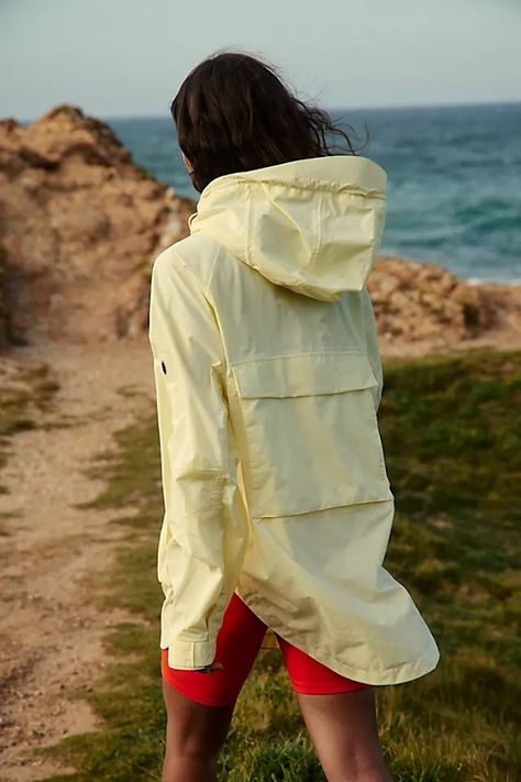 Singin' In The Rain Packable Jacket | Free People Camping Outfits For Women, Cute Hiking Outfit, Short One Piece, Long Sleeve Layer, Waterproof Rain Jacket, Packable Jacket, Camping Outfits, Bungee Cord, Free People Movement