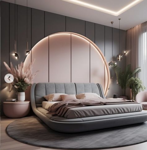 Round Bedroom Interior Design, Bed Design Modern Luxury 2024, Diy Headboard Ideas, Fall Bedroom Ideas, Bedroom Pop Design, Unique Bedroom Design, Cozy Fall Bedroom, Cool Room Designs, Stylish Bedroom Design