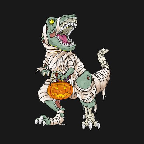 T-Rex mummy Halloween costume Zombie Dino undead - Halloween Lover - T-Shirt | TeePublic FR Zombie Dinosaur Art, Halloween T-shirt, Zombie Dinosaur, Halloween Costume Zombie, T-rex Art, Costume Zombie, Mummy Halloween Costume, Halloween Dinosaur, Zombie Halloween Costumes