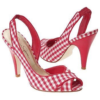 Happy Summer Shoe- jessica-simpson-pink-gingham-heels Gingham Shoes, Gingham Heels, Gingham Picnic, Christian Louboutin Pigalle, 50's Style, Summer Shoe, Lace Heels, Red Gingham, Shoe Fits