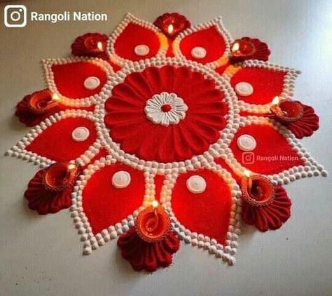 Rangoli Designs For Ram Mandir, Big Easy Rangoli Designs, Aesthetic Rangoli Designs Easy, Rangoli For Diwali Simple, Rangoli Photography, Rangoli Designs Aesthetic, Unique Rangoli Designs Diwali, Big Rangoli For Diwali, Rangoli Designs Latest Unique For Diwali