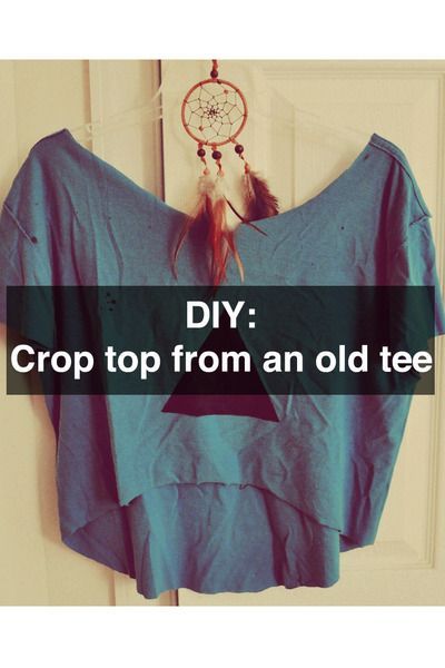 Cut Tshirt Diy, Cut Shirt Designs, Diy Crop Top, Diy Vetement, Shirt Diy, Frou Frou, Creative Tshirt, Blue Crop Tops, Old T Shirts