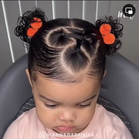 Toddler Heart Hairstyles Girl, Newborn Baby Hairstyles, Baby Braid Styles, Valentines Hairstyles, Cute Toddler Hairstyles, Easy Little Girl Hairstyles, Parting Hair, Curly Hair Care Routine, Lil Girl Hairstyles