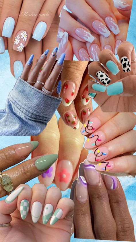 #nails #nail #design #naildesign #manicure #pedicure #pretty #collage #ideas #nailideas #art #artwork #nailart # nail art Nail Mood Board Ideas, Nail Art Collage, Nail Page Aesthetic, Nails Collage Art Designs, Aesthetic Wallpaper Nails, Nails Collage, Nail Collage, Pretty Collage, Christmas Tree Nail Art