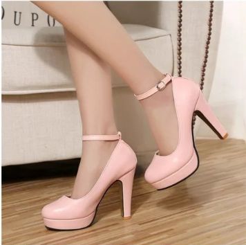 Elegant Ankle Strap High Heels Shoes · KoKo Fashion · Online Store Powered by Storenvy High Heel Shoes Elegant, Light Pink Shoes, Strap High Heels, Heels Aesthetic, Pink High Heels, Ankle Strap High Heels, High Heels Shoes, Work Place, Pink Heels