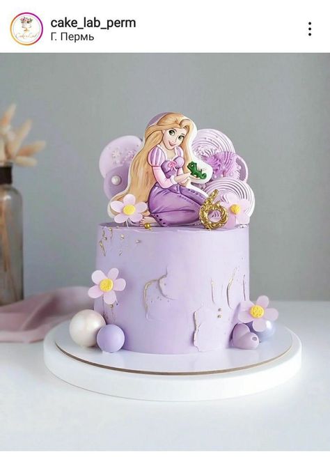 Rapunzel Cake Ideas Simple, Rapunzel Birthday Cake, Bolo Hot Wheels, Bolo Rapunzel, Rapunzel Cake, Birthday Cake Decorating Ideas, Rapunzel Birthday Party, Birthday Snacks, Chocolate Cake Designs