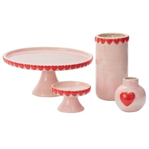 Wrapped in Love Collection | Elevated Wholesale Decor | Accent Decor Wholesale Decor, Colorful Apartment, Cake And Cupcake Stand, Love Cupcakes, Pottery Crafts, Diy Pottery, Cupcake Stand, Love Cake, Vase Set