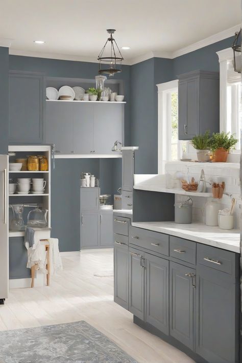 interior design, kitchen paint, white rug, wall paint Knoxville Gray, Sherwin Williams Green, Light Oak Floors, Gray Painted Walls, Sage Green Kitchen, Green Kitchen Cabinets, Rug Interior, Green Cabinets, Kitchen Paint