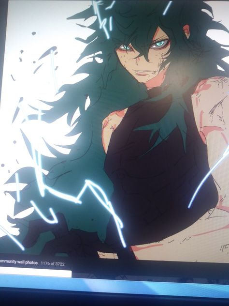 Izuku Long Hair, Izuku Midoriya Long Hair, Izuku With Long Hair, Deku With Long Hair, Deku Boku No Hero, Villain Deku, 강아지 그림, Buko No Hero Academia, Madara Uchiha