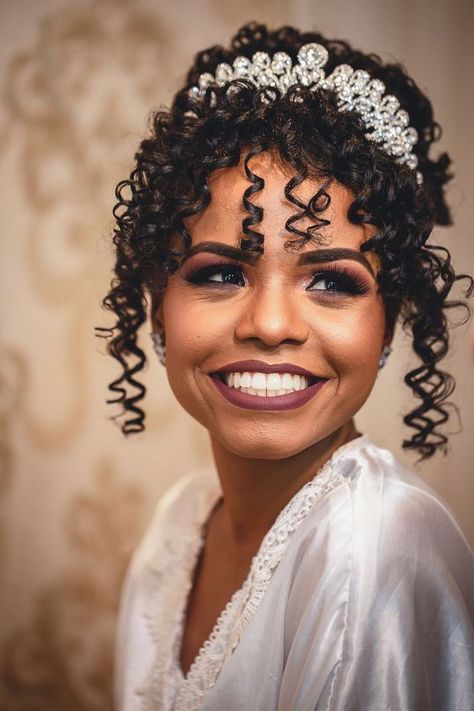 Curly Hair For Wedding, Wedding Curls, Curly Bridal Hair, Natural Hair Wedding, Bridal Hair Down, Black Wedding Hairstyles, Natural Wedding Hairstyles, Natural Hair Bride, Bridal Braids