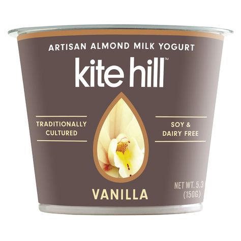 Kite Hill Almond Milk Yogurt Kite Hill Yogurt, Silk Yogurt, Almond Milk Yogurt, Healthy Brands, Plant Based Yogurt, Yogurt Milk, Yogurt Drinks, Dairy Free Yogurt, Vegan Yogurt