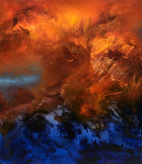 Samantha Keely Smith The Sky is Breaking Oil on canvas 60 x 52 inches Melissa Mccracken, Keely Smith, Keith Mallett, Peaceful Art, Light Vs Dark, Art Coursework, Hope Strength, Acrylic Painting Tutorials, Abstract Landscape Painting