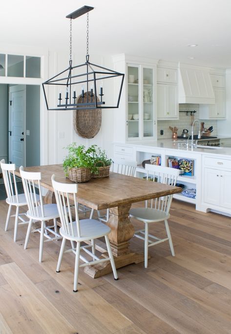 Lake House Dining Room, Batten Walls, Dining Corner, Coastal Dining Room, House Dining Room, White Chairs, Dining Room Remodel, Gray Dining Chairs, Dining Room Light Fixtures