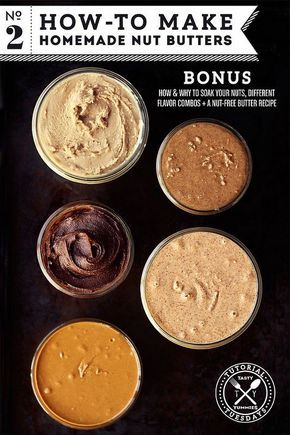 How-to Make Homemade Nut Butters incl. How and why to soak nuts and seeds, various flavor combos, a nut-free sunflower seed butter recipe + more // Tasty Yummies Homemade Nut Butter Recipes, Nut Butter Recipes, Homemade Nut Butter, God Mat, Nut Butters, Think Food, Butter Recipe, Aioli, How To Make Homemade