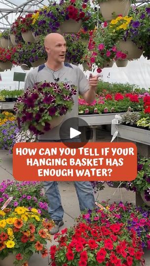 7.4K views · 208 reactions | How to Water Your Hanging Baskets | How to water your hanging baskets. This will make you or break you. Watering HAS to be done correctly! Watch all of our watering videos below at our... | By Sharkey's GreenhousesFacebook Rain Collector, Hanging Basket, Flower Basket, Hanging Baskets, Hangers, Baskets, Make It Yourself, Water, Flowers