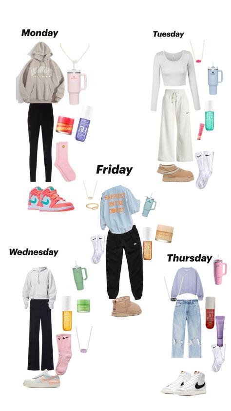 Cute Outfits For 8th Grade, Outfits For 8th Grade, Shein Back To School, Shein Back To School Outfits, Outfits For The Week, Cute Easy Outfits For School, Cute Middle School Outfits, Baggy Outfit Ideas, Preppy Outfits For School