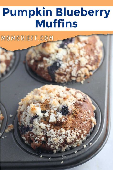 Pumpkin Blueberry Muffins. You won't believe how delicious and how fast you can make these muffins! Made with healthy pumpkin and blueberries! Pumpkin Blueberry Muffins, Pumpkin Blueberry, Blueberry Pumpkin, Muffin Recipes Blueberry, Blueberry Muffin, Num Num, Blueberry Muffins, Healthy Muffins, Pumpkin Muffins