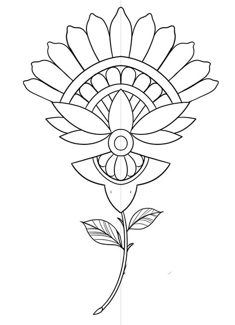 Lotus Traditional Tattoo, Egyptian Lotus Tattoo, Line Work Flower Tattoo, Egypt Flower, Neo Traditional Art, Egyptian Drawings, Line Tattoo Ideas, Lotus Flower Mandala, Ancient Egypt Art