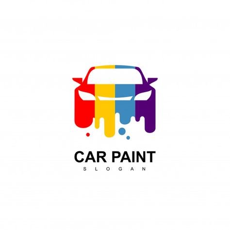 Car paint logo Premium Vector | Premium Vector #Freepik #vector #logo #business #car #technology Spray Paint Logo Design, Paint Logo Ideas, Auto Paint Logo, Tags Png, Paint Logo, Automotive Logo Design, Rent Car, Painting Logo, Auto Paint