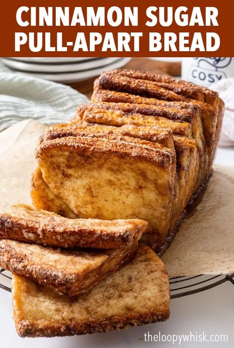 Gluten Free Cinnamon Pull-Apart Bread - This cinnamon pull-apart bread combines layers upon layers of pillowy-soft, fluffy brioche dough with a simple cinnamon sugar filling. It’s super easy to make: the dough handles beautifully and there’s no complicated shaping required. The end result tastes like a cross between cinnamon rolls and monkey bread, and even non-gluten-free folks will absolutely love it – it’s THAT good. Gluten free bread recipes. Gluten free desserts. Holiday baking. Bread Recipes Gluten Free, Cinnamon Sugar Pull Apart Bread, Gluten Free Bread Recipes, Gluten Free Desserts Holiday, Cinnamon Pull Apart, Breakfast Brownies, Cinnamon Pull Apart Bread, Desserts Holiday, Homemade Gluten Free Bread