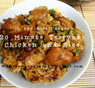 20 Minute Teriyaki Chicken & Rice. A set-it-and-forget-it meal you can still pull off at 4pm. Teriyaki Chicken And Rice, Rice Cooker Recipes, Arroz Frito, Chicken And Rice, Teriyaki Chicken, Food Blogs, Asian Dishes, Pressure Cooker Recipes, Rice Cooker