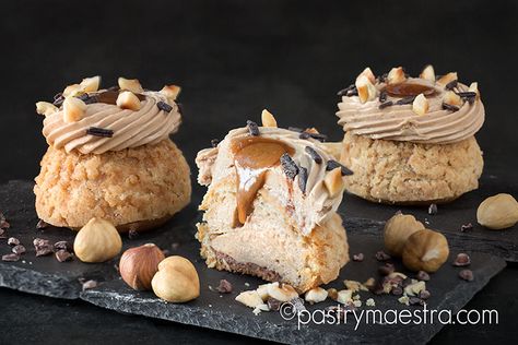 Individual Pastries, Choux Paste, Choux Craquelin, Choux Cream, Food Competition, French Baking, Cream Puff Recipe, Bakery Items, Fun Deserts