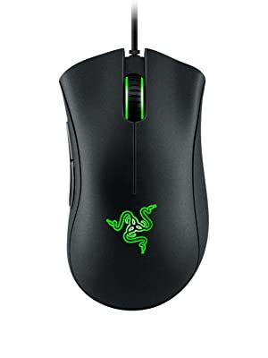 Razer DeathAdder Essential (2021) - Wired Gaming Mouse with 6,400 DPI Optical Sensor (True 6,400 DPI Optical Sensor, 5 Programmable Buttons, Ergonomic Form Factor, 10 Million-Click Life Cycle) Black Razer Logo, Razer Mouse, Razer Gaming, Cloud Server, Gaming Mice, Green Snake, Laptop Mouse, E Sports, Wireless Mouse