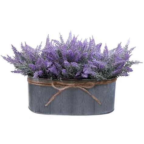 Winlyn 10 Inch Artificial Lavender Flower Arrangement in Rustic Oval Galvanized Metal Planter Box Faux Lavender Potted Plants for Farmhouse Spring Table Centerpiece Wedding Home Office Kitchen Décor Lavender Flower Centerpieces, Lavender Potted Plant, Spring Table Centerpieces, Table Centerpiece Wedding, Spring Living Room Decor, Spring Living Room, Metal Planter Boxes, Farmhouse Centerpiece, Home Office Kitchen