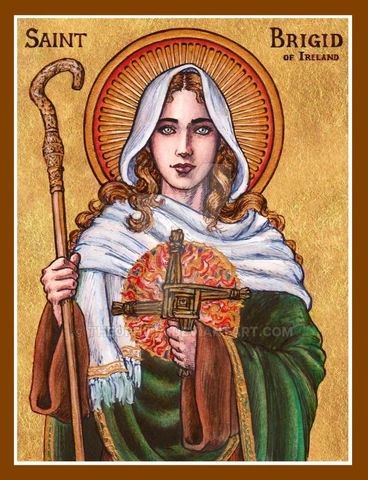 Scottish Mythology, St Brigid Of Ireland, Saint Brigid, St Bridget, St Brigid, Celtic Goddess, Irish Saints, Celtic Mythology, All Saints Day