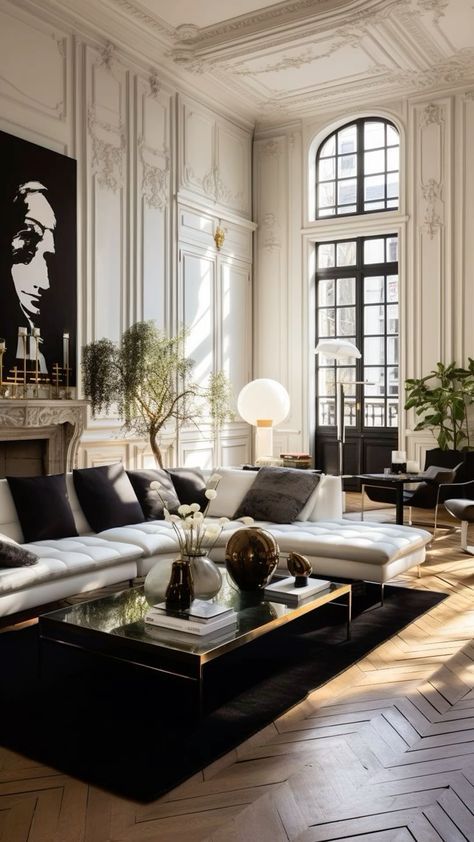 Parisian Interior Design, Parisian Interior, French Interior Design, Parisian Apartment, Design Exterior, Elegant Living Room, French Interior, Elegant Living, Classic Interior