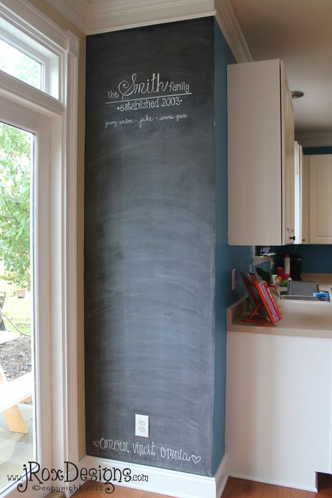 Chalkboard Accent Wall by jRoxDesigns for kitchen window wall or entry way wall