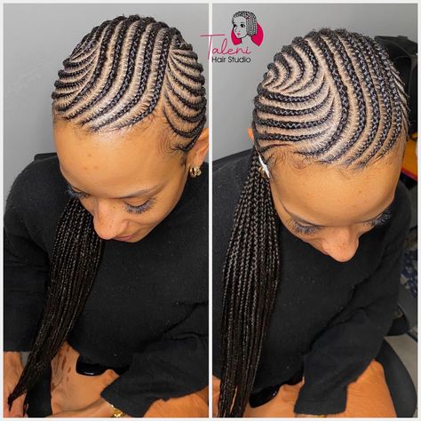 Push Back Hairstyles, Push Back Cornrows, Push Back Hairstyle, Corn Rolls, Corn Row, Braids Styling, Back Braid, Cornrows Styles, Feed In Braids Hairstyles