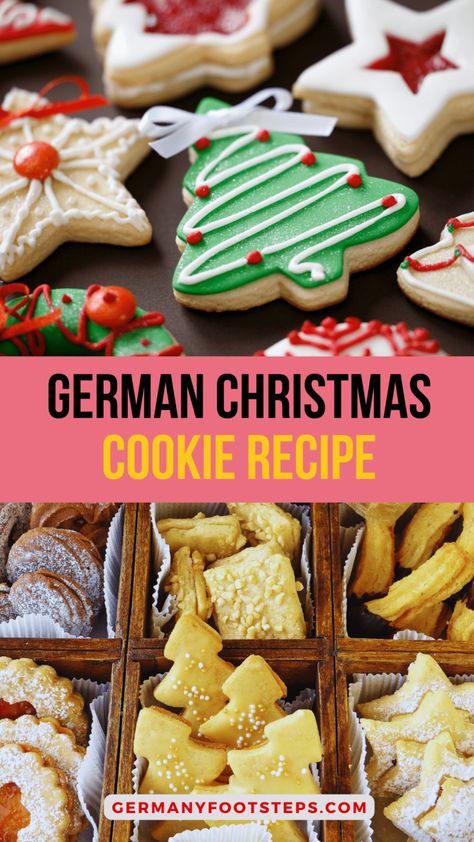 Embrace the holiday spirit with our guide on how to bake authentic German Christmas cookies recipes, bringing the warmth and joy of traditional German baking into your home. By visiting, you'll master German baking recipes for Christmas cookies that are sure to make your holiday gatherings extra special. Save this pin for a go-to resource on creating German Christmas market cookies and German butter Christmas cookies that your family will cherish. German Christmas Cookies Traditional, Baking Recipes For Christmas, German Cookies Traditional, German Cookie Recipes, German Christmas Desserts, Butter Christmas Cookies, Recipes For Christmas Cookies, Christmas Stollen Recipe, Cookie Base Recipe