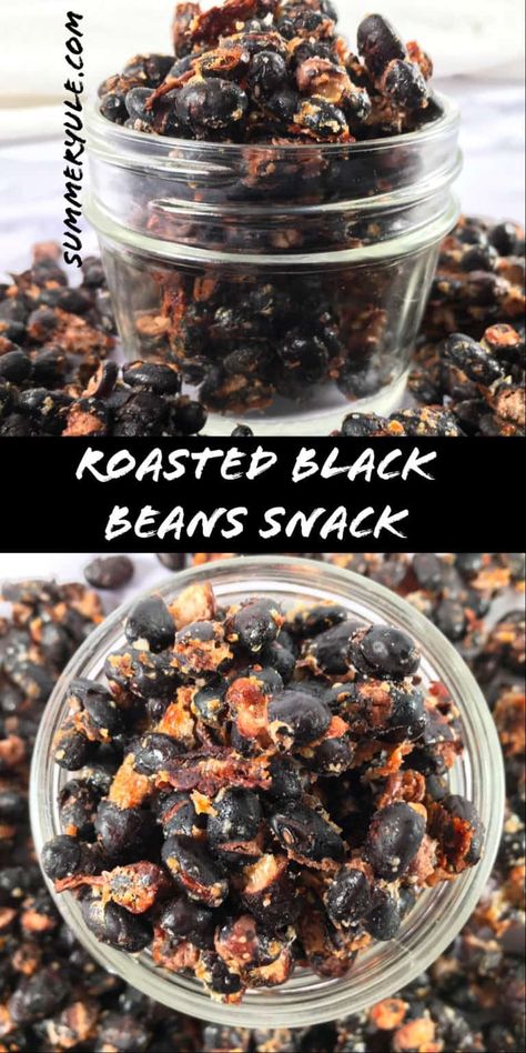 Roasted Black Beans, Juice Cart, Afterschool Snacks, Black Beans Recipe, Adult Snacks, Chickpea Snacks, Bean Snacks, Dried Black Beans, Black Bean Recipes