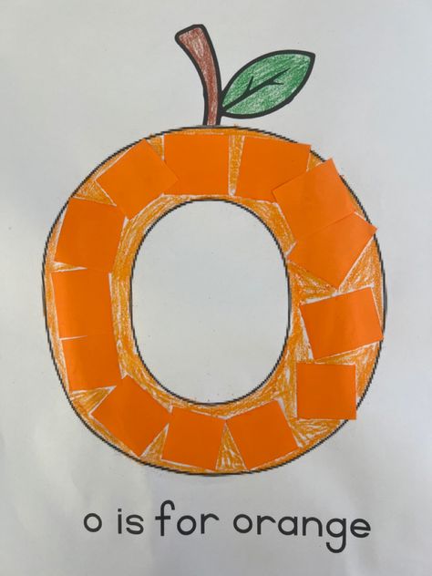 Letter Arts And Crafts Preschool, O Letter Crafts For Preschool, Letter 0 Crafts For Preschoolers, O Art Preschool, O Letter Craft Preschool, O For Orange Craft, Letter Oo Craft, Letter O Projects For Preschool, Letter O Is For