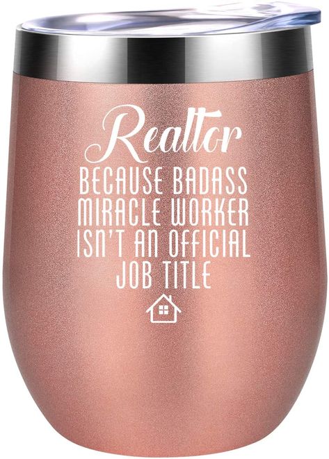 AmazonSmile | Realtor Gifts for Women, Real Estate Agent Gifts - Funny Valentines Day, Birthday, Thank You, Realtor Closing Gifts for Best Realtor, Salesperson, New Realtor, Broker - Coolife Wine Tumbler Mug Cup: Wine Glasses Gifts For Realtors, Gift Ideas Funny, Buying First Home, Funny Real Estate, Real Estate Agent Gift, Real Estate Buyers, Realtor Closing Gifts, Real Estate Humor, Closing Gifts