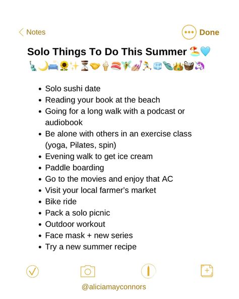 in the spirit of spending more solo time this summer while Ryan is away (lucky for me, I actually enjoy spending time by myself, but I do miss him on weekends 😉), I thought I’d make a list of things I’ve done, am doing, or plan on doing! another thing I plan to do is start planning our next trip. 🌍 . . . #solosummer #summerplans #solotrip #solotravel #summer2024 #todolists Things To Do By Myself Ideas, Things To Do For Myself, Solo Summer, Solo Vacation, Make A List, Miss Him, Summer Plans, List Of Things, Lists To Make