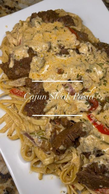 Cajun Beef Pasta, Cajun Steak Alfredo Pasta, Cajun Steak Pasta, Steak Alfredo Pasta, Cajun Steak, Steak Alfredo, Steak Pasta, Steak Tips, Cajun Pasta