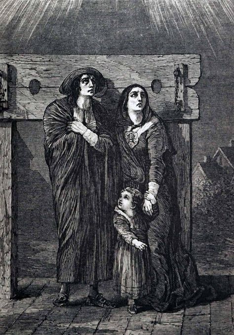 Arthur Dimmesdale, Hester Prynne, and Pearl on the platform, seeing the light in the night sky. From Chapter 12 of the 1878 edition of 'The Scarlet Letter' Hester Prynne, Ap Lang, Scarlet Letter, The Scarlet Letter, Creepy Images, Nathaniel Hawthorne, Christian Journaling, Pottery Crafts, Junior Year