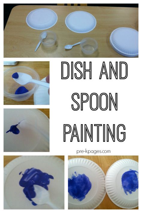 Nursery Rhyme Dish and Spoon Painting - Pre-K Pages Nursery Rhymes Preschool Theme, Nursery Rhyme Lessons, Spoon Painting, Nursery Rhymes Preschool Crafts, Nursery Rhymes Toddlers, Nursery Rhyme Art, Rhyming Preschool, Nursery Rhyme Crafts, Nursery Rhymes Preschool