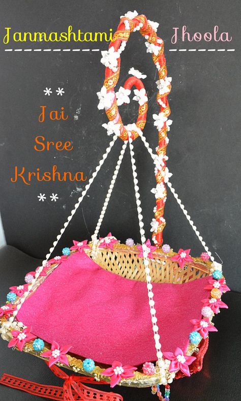 How to make Janmashtami Jhula at home Krishna Jhula Diy, Janmashtami Jhula, Krishna Jhula, Beautiful Krishna, Krishna Jayanthi, Janmashtami Celebration, Indian Wedding Gifts, Thali Decoration Ideas, Janmashtami Decoration