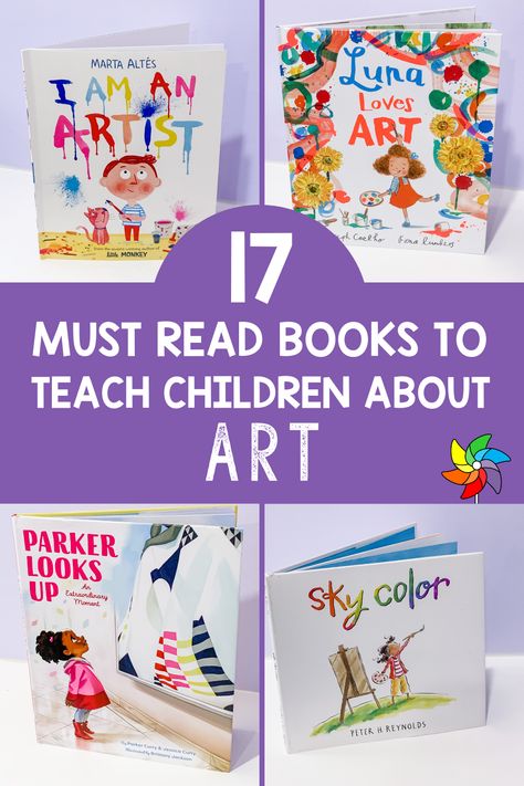 Art Books For Preschool, We Are Artists Preschool, Art Unit Preschool, Artists Preschool Theme, Art Class For Preschoolers, Picture Book Art Projects, Art Theme For Preschoolers, Teaching Art To Preschoolers, Preschool Art Teacher