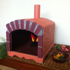 Wood Fire Pizza Oven with Felt Pizzas- pretend play food | Cherry Lane Furniture on Madeit Wood Fire Pizza Oven, Wood Fire Pizza, Felt Pizza, Pizza Parlor, Farm Theme Preschool, Kids Pizza, Felt Food Diy, Diy Pizza Oven, Diy Kids Furniture