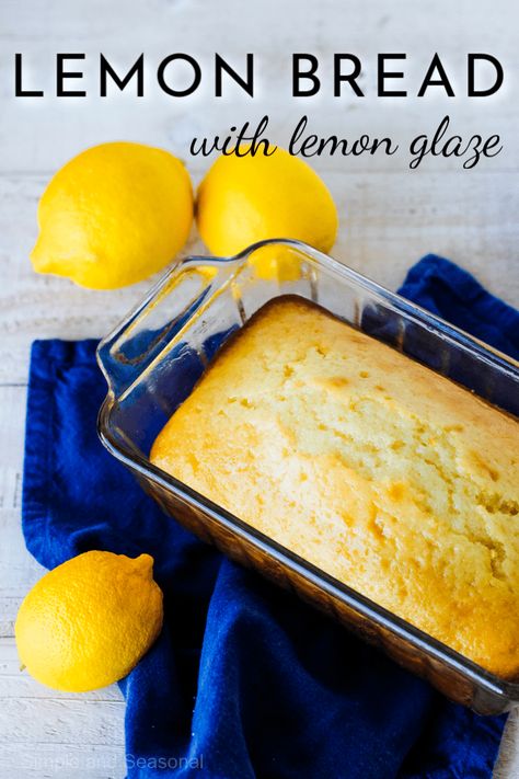 Lemon Bread is a sweet and tangy treat perfect for breakfast, tea time or dessert! Bread Easy Quick, Easy Lemon Bread Recipes, Easy Lemon Bread, Lemon Bread Recipes, Easy Quick Bread, Quick Bread Recipes Easy, Quick Bread Recipe, Thanksgiving Desserts Easy, Lemon Bread