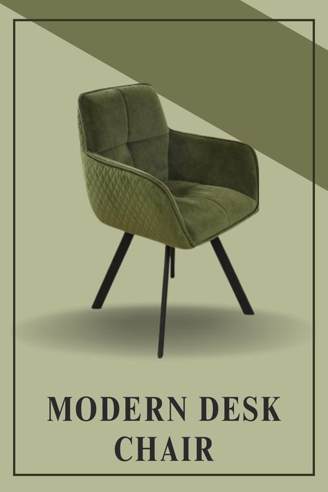 Whether for work, dining, or lounging, our modern swivel chair fits perfectly in any setting. Its elegant design and plush upholstery make it a go-to choice for enhancing your home’s decor while ensuring comfort. Add a touch of sophistication to any space while enjoying reliable comfort!

#SwivelChair #HomeOffice #UpholsteredChair #InteriorDesign #ComfortableSeating #VelvetFurniture #StylishHome #Productivity #AccentChair #ModernDesign #Interior4All #HomeStagingWorks #InteriorDelux Comfy Home Office, Desk Chair No Wheels, Modern Arm Chair, Modern Desk Chair, Swivel Desk Chair, Chair Comfy, Modern Swivel Chair, Swivel Desk, Velvet Furniture