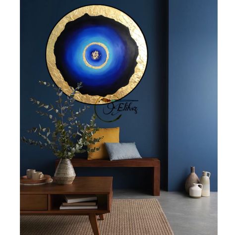 Resin Evil Eye Wall Art, Canvas Art Painting Acrylic, Evil Eye Art, Circular Art, Watercolor Beginner, Resin Art Painting, Round Wall Art, Graphic Wallpaper, Photoshop Art